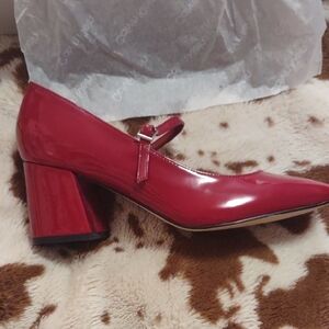 Calvin Klein Red Patent Leather Heels
